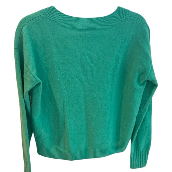 Intermix Green Cashmere Sweater - Picture 2 of 4